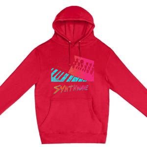 Retro Synthwave Outrun Synthesizer Nerd 80s 90s Premium Pullover Hoodie