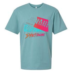 Retro Synthwave Outrun Synthesizer Nerd 80s 90s Sueded Cloud Jersey T-Shirt