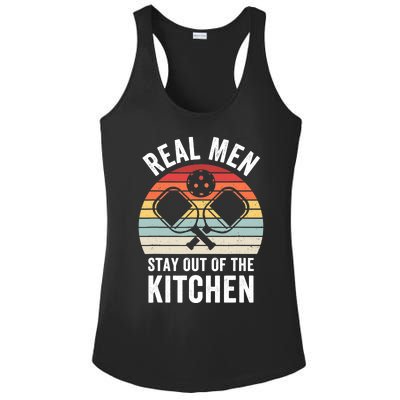 Real Stay Out of the Kitchen Funny Pickleball Vintage Ladies PosiCharge Competitor Racerback Tank