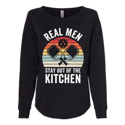 Real Stay Out of the Kitchen Funny Pickleball Vintage Womens California Wash Sweatshirt