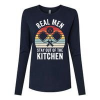 Real Stay Out of the Kitchen Funny Pickleball Vintage Womens Cotton Relaxed Long Sleeve T-Shirt