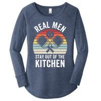 Real Stay Out of the Kitchen Funny Pickleball Vintage Women's Perfect Tri Tunic Long Sleeve Shirt