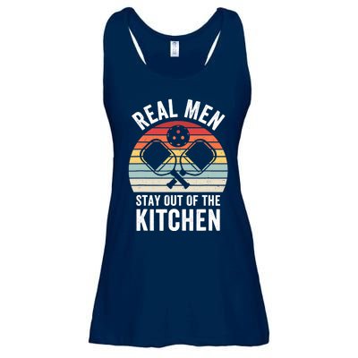 Real Stay Out of the Kitchen Funny Pickleball Vintage Ladies Essential Flowy Tank