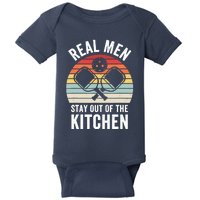 Real Stay Out of the Kitchen Funny Pickleball Vintage Baby Bodysuit