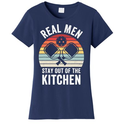 Real Stay Out of the Kitchen Funny Pickleball Vintage Women's T-Shirt