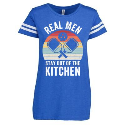 Real Stay Out of the Kitchen Funny Pickleball Vintage Enza Ladies Jersey Football T-Shirt