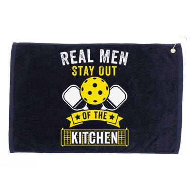 Real Stay Out Of The Kitchen Funny Pickleball Grommeted Golf Towel