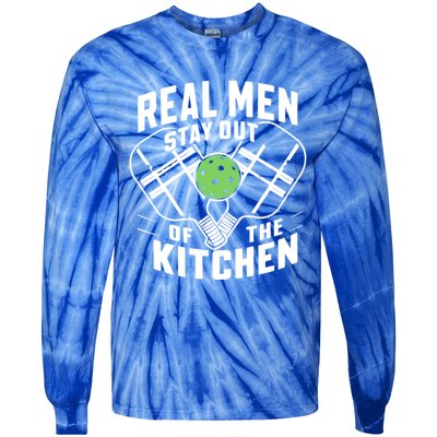 Real Stay Out Of The Kitchen Funny Pickleball Gift Tie-Dye Long Sleeve Shirt