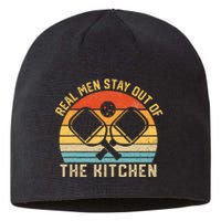 Real Stay Out Of The Kitchen Funny Pickleball Vintage Sustainable Beanie