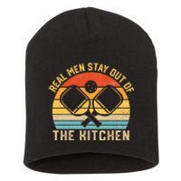 Real Stay Out Of The Kitchen Funny Pickleball Vintage Short Acrylic Beanie