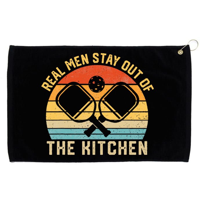 Real Stay Out Of The Kitchen Funny Pickleball Vintage Grommeted Golf Towel