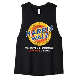 Removes Stubborn Orange Stains Funny Women's Racerback Cropped Tank