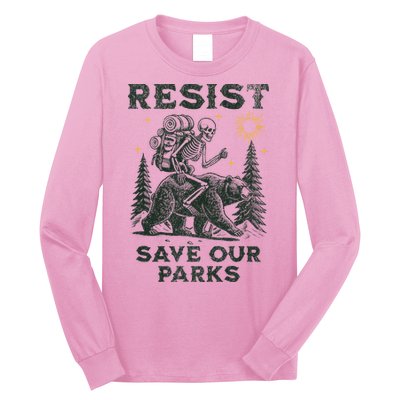 Resist Save Our Parks Alt US National Parks Bear Long Sleeve Shirt