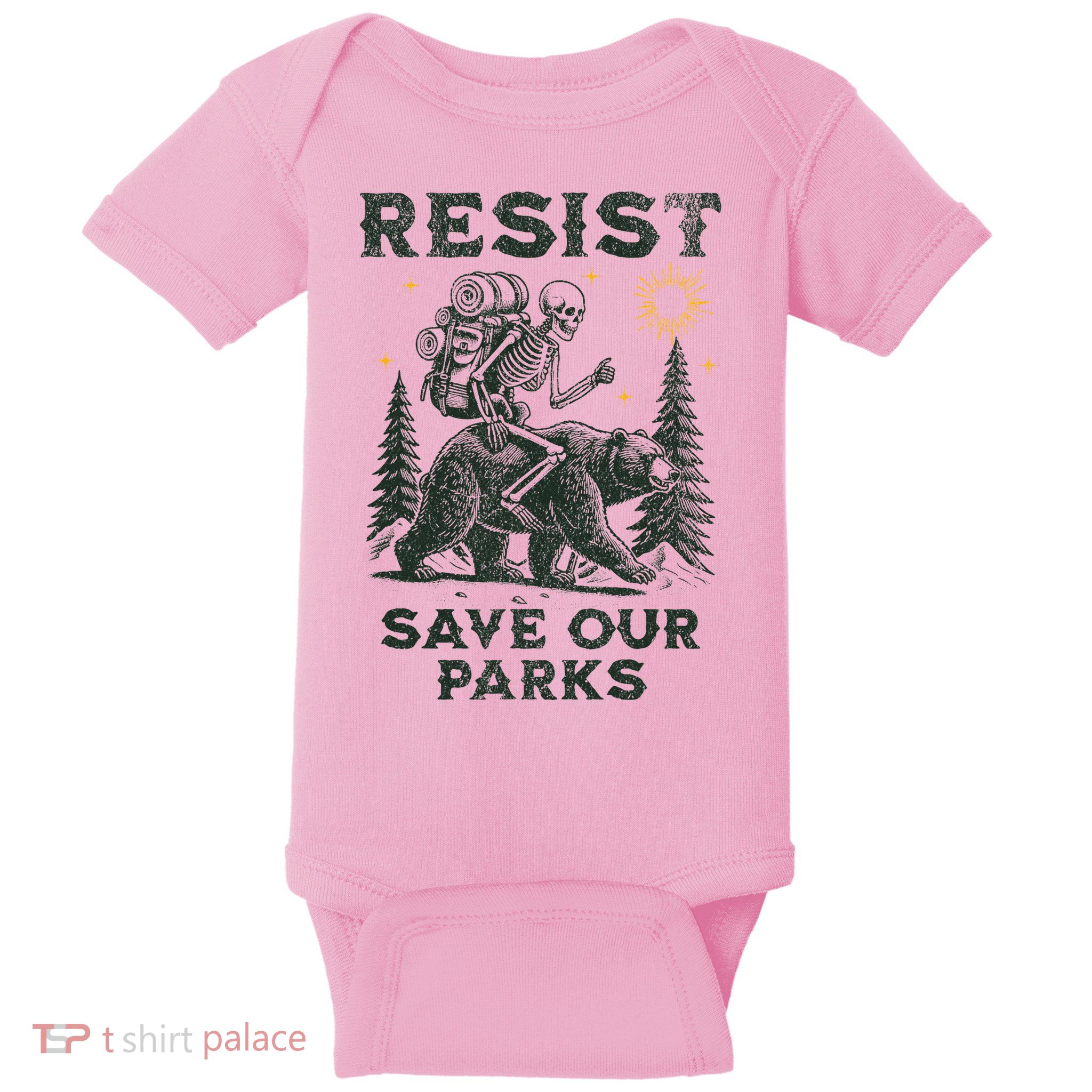 Resist Save Our Parks Alt US National Parks Bear Baby Bodysuit
