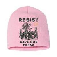 Resist Save Our Parks Alt US National Parks Bear Short Acrylic Beanie