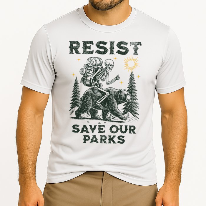 Resist Save Our Parks Alt US National Parks Bear Cooling Performance Crew T-Shirt
