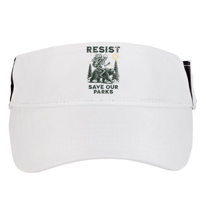 Resist Save Our Parks Alt US National Parks Bear Adult Drive Performance Visor