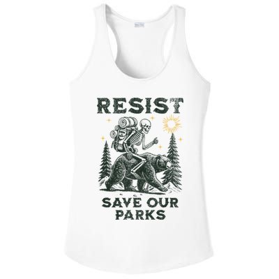 Resist Save Our Parks Alt US National Parks Bear Ladies PosiCharge Competitor Racerback Tank