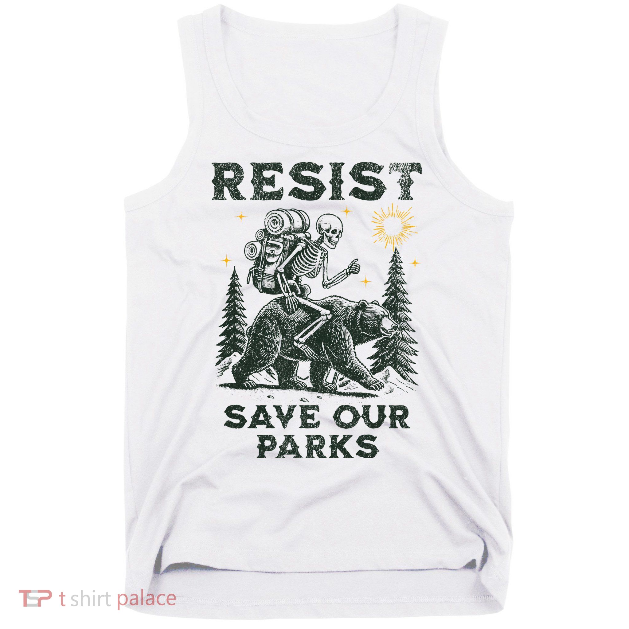 Resist Save Our Parks Alt US National Parks Bear Tank Top