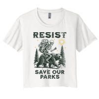 Resist Save Our Parks Alt US National Parks Bear Women's Crop Top Tee