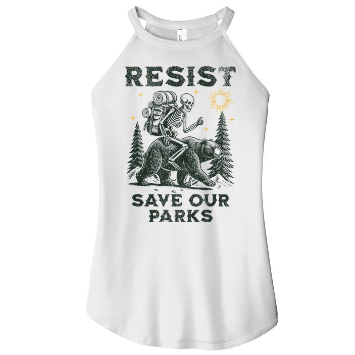 Resist Save Our Parks Alt US National Parks Bear Women's Perfect Tri Rocker Tank