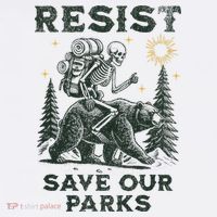 Resist Save Our Parks Alt US National Parks Bear Wool Snapback Cap