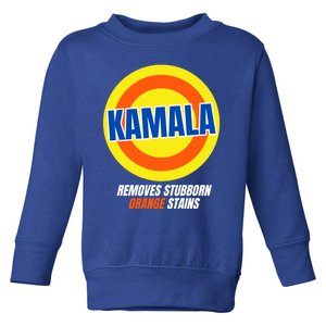 Removes Stubborn Orange Stains Kamala Harris 2024 Election Funny Gift Toddler Sweatshirt