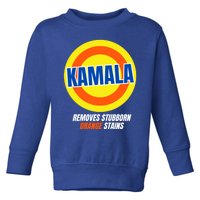 Removes Stubborn Orange Stains Kamala Harris 2024 Election Funny Gift Toddler Sweatshirt