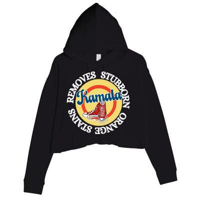 Removes Stubborn Orange Stains Sneakers And Pearls Kamala24 Gift Crop Fleece Hoodie