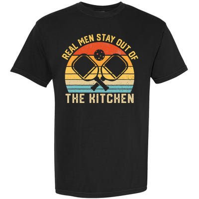 Real Stay Out of the Kitchen Funny Pickleball Vintage Garment-Dyed Heavyweight T-Shirt