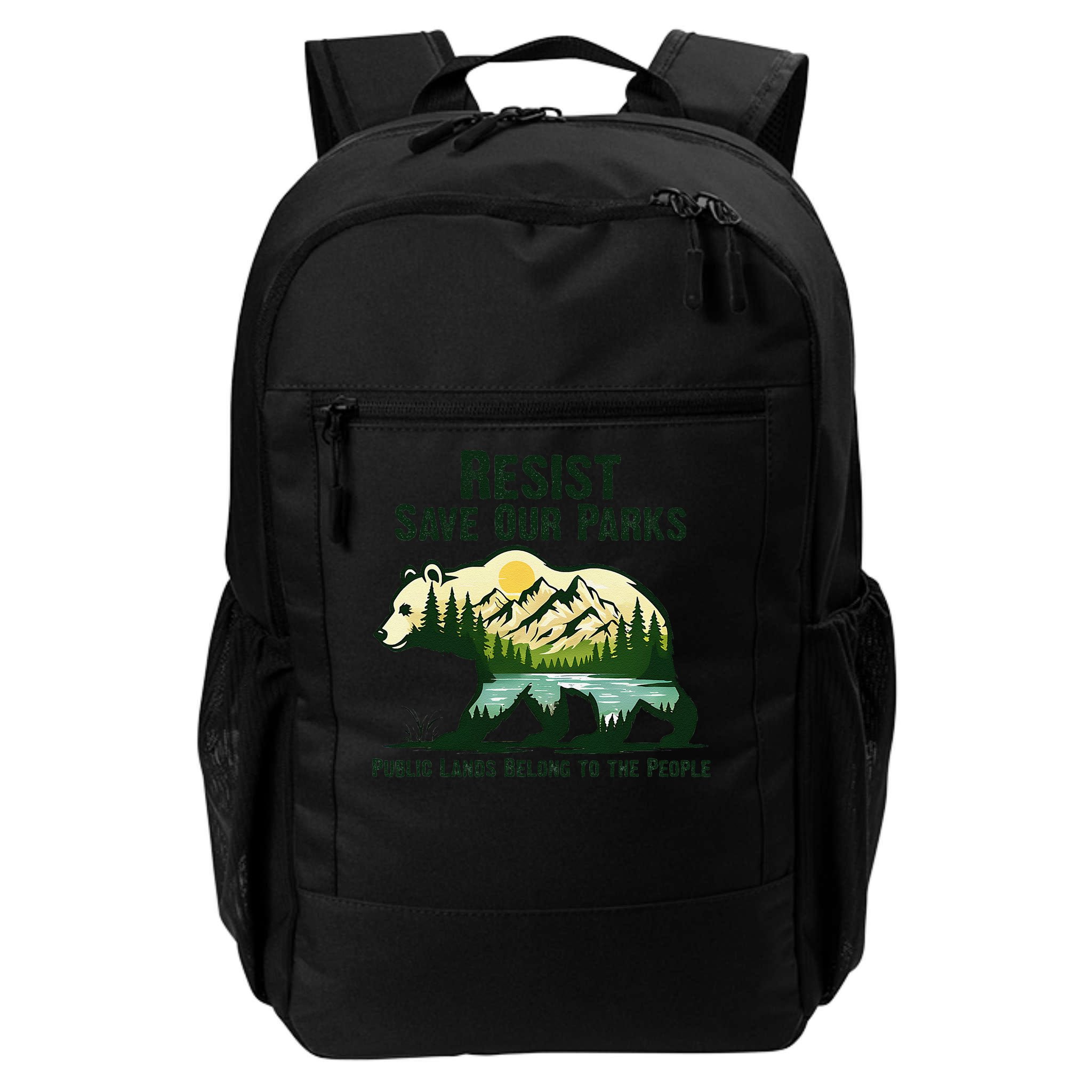 Resist Save Our Parks US National Parks Bear Nature Outdoor Backpack