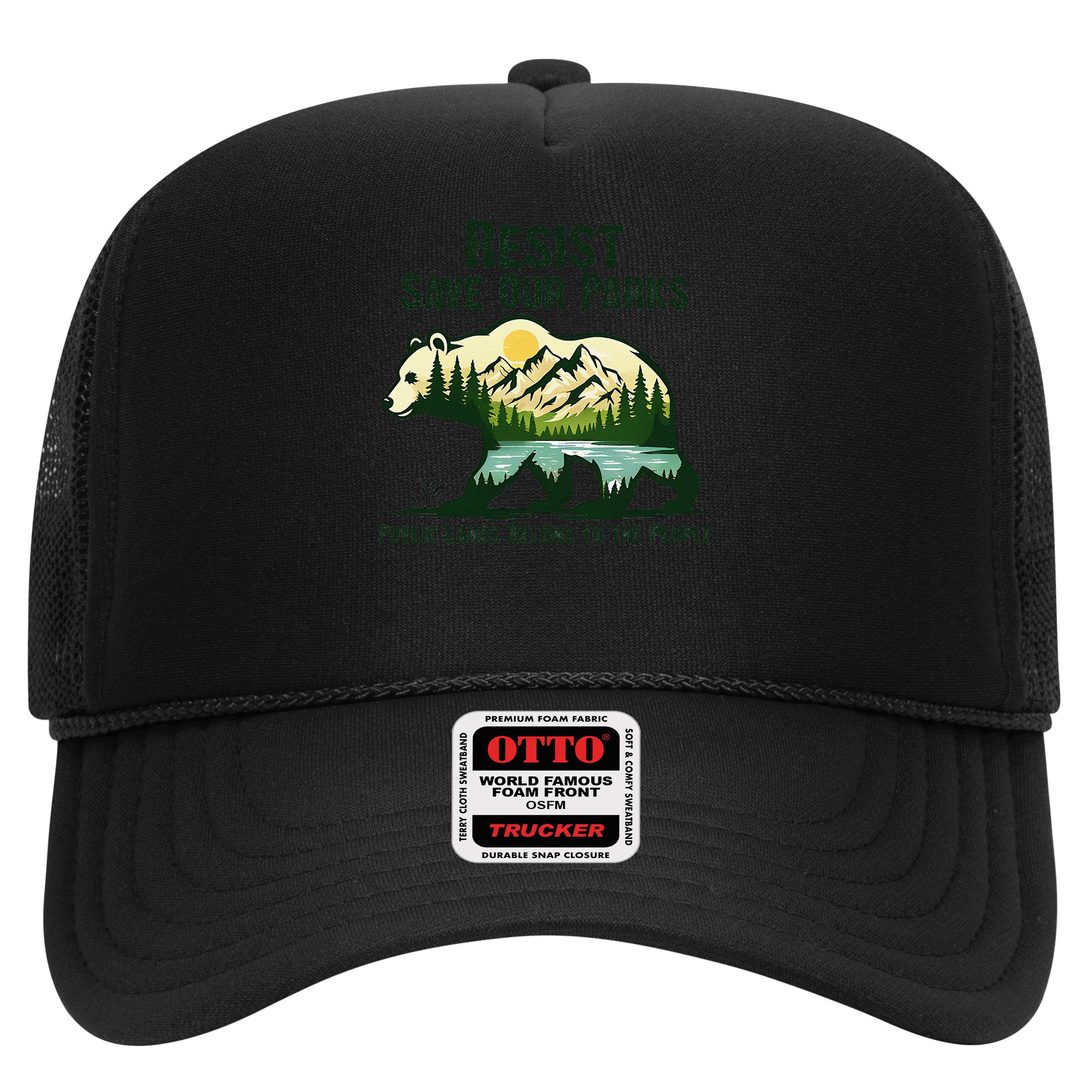 Resist Save Our Parks US National Parks Bear Nature Outdoor Hat