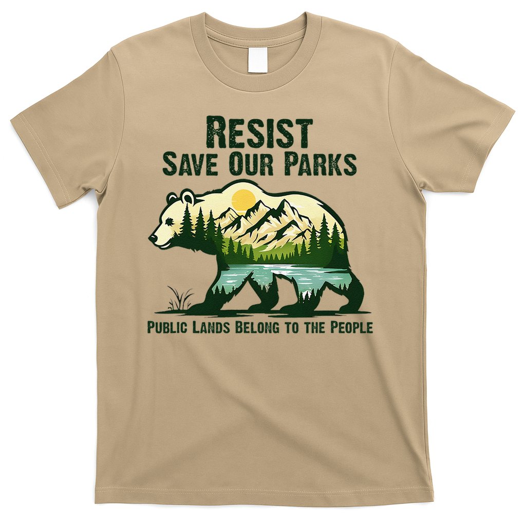 Resist Save Our Parks US National Parks Bear Nature Outdoor T-Shirt