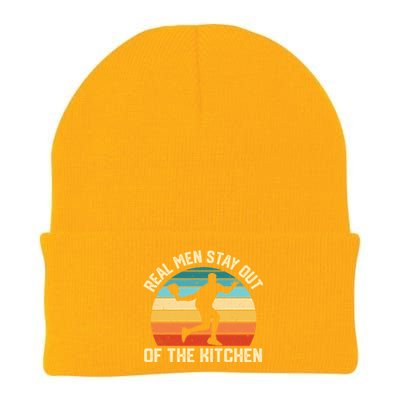 Real Stay Out Of The Kitchen Funny Pickleball Retro Cute Gift Knit Cap Winter Beanie