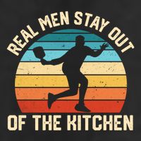 Real Stay Out Of The Kitchen Funny Pickleball Retro Cute Gift 7 Panel Mesh Trucker Snapback Hat