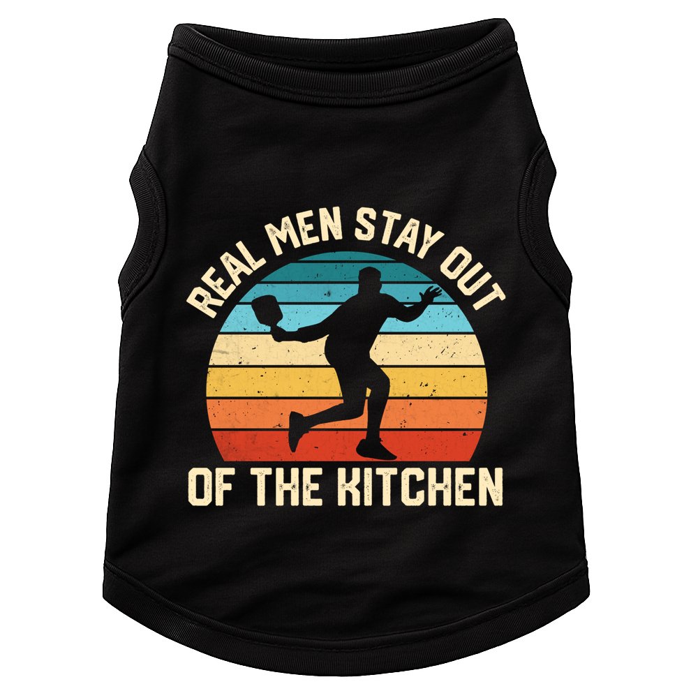 Real Stay Out Of The Kitchen Funny Pickleball Retro Cute Gift Doggie Tank