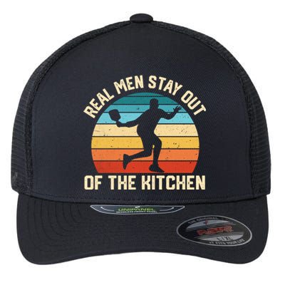 Real Stay Out Of The Kitchen Funny Pickleball Retro Cute Gift Flexfit Unipanel Trucker Cap