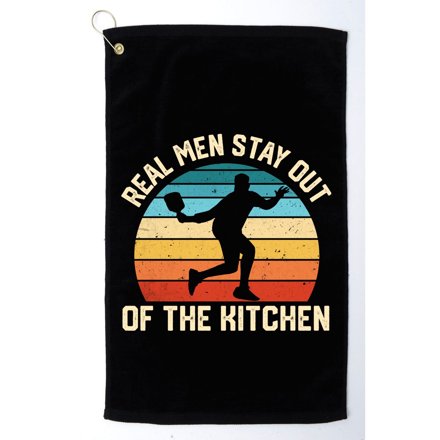 Real Stay Out Of The Kitchen Funny Pickleball Retro Cute Gift Golf Towel