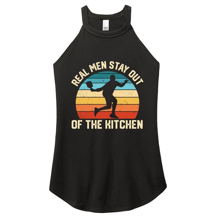 Real Stay Out Of The Kitchen Funny Pickleball Retro Cute Gift Women's Perfect Tri Rocker Tank