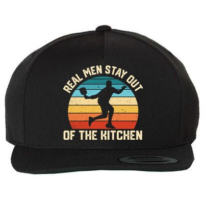 Real Stay Out Of The Kitchen Funny Pickleball Retro Cute Gift Wool Snapback Cap