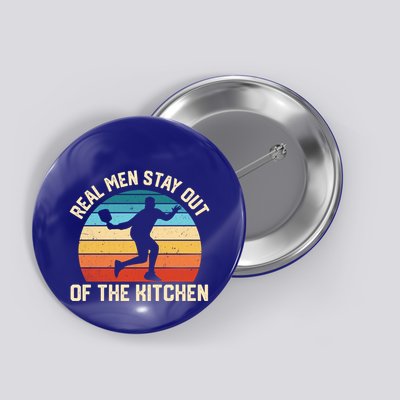 Real Stay Out Of The Kitchen Funny Pickleball Retro Cute Gift Button