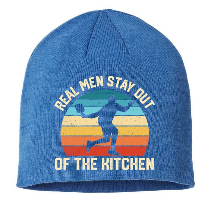 Real Stay Out Of The Kitchen Funny Pickleball Retro Cute Gift Sustainable Beanie