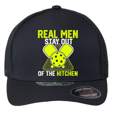 Real Stay Out Of The Kitchen Funny Pickleball Vintage Cool Gift Flexfit Unipanel Trucker Cap