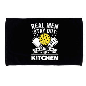 Real Stay Out Of The Kitchen Pickleball Funny Pickleball Funny Gift Microfiber Hand Towel