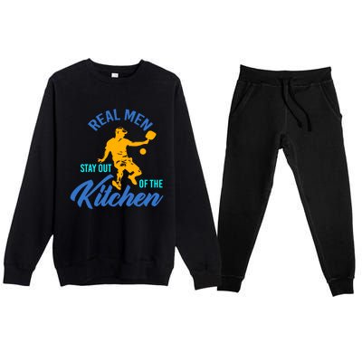 Real Stay Out Of The Kitchen Gift Premium Crewneck Sweatsuit Set