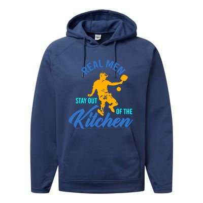 Real Stay Out Of The Kitchen Gift Performance Fleece Hoodie