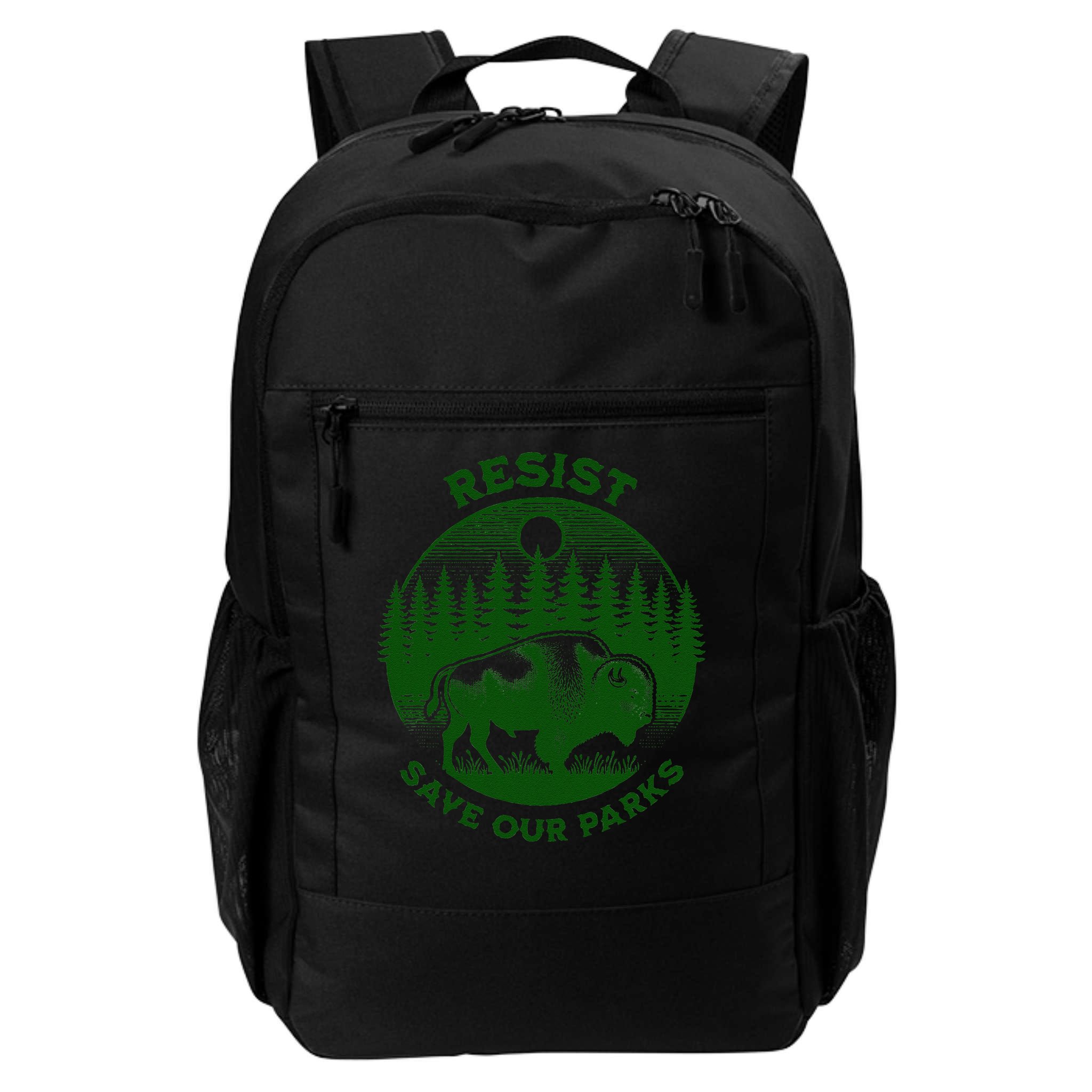 Resist Save Our Parks Bison Buffalo Backpack