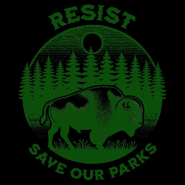 Resist Save Our Parks Bison Buffalo Premium T-Shirt