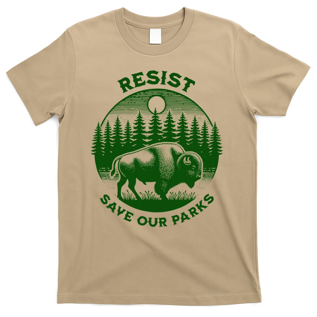 Resist Save Our Parks Bison Buffalo T-Shirt