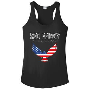 R.E.D. Support Our Troops Wear Red On Friday Ladies PosiCharge Competitor Racerback Tank